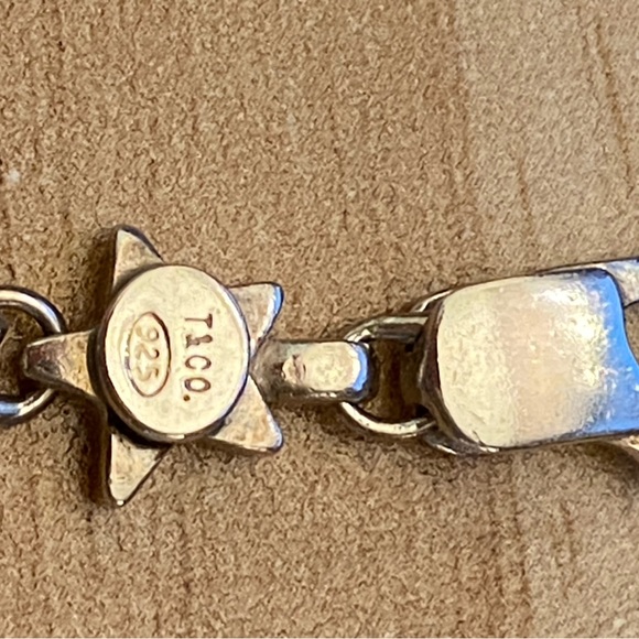 Tiffany & Co. 925 Sterling silver chain of stars necklace 16 inch - Picture 6 of 11